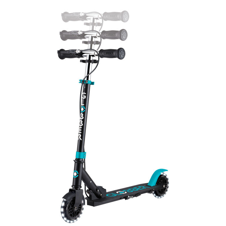 Globber Flow Element Junior Lights - Black/Teal