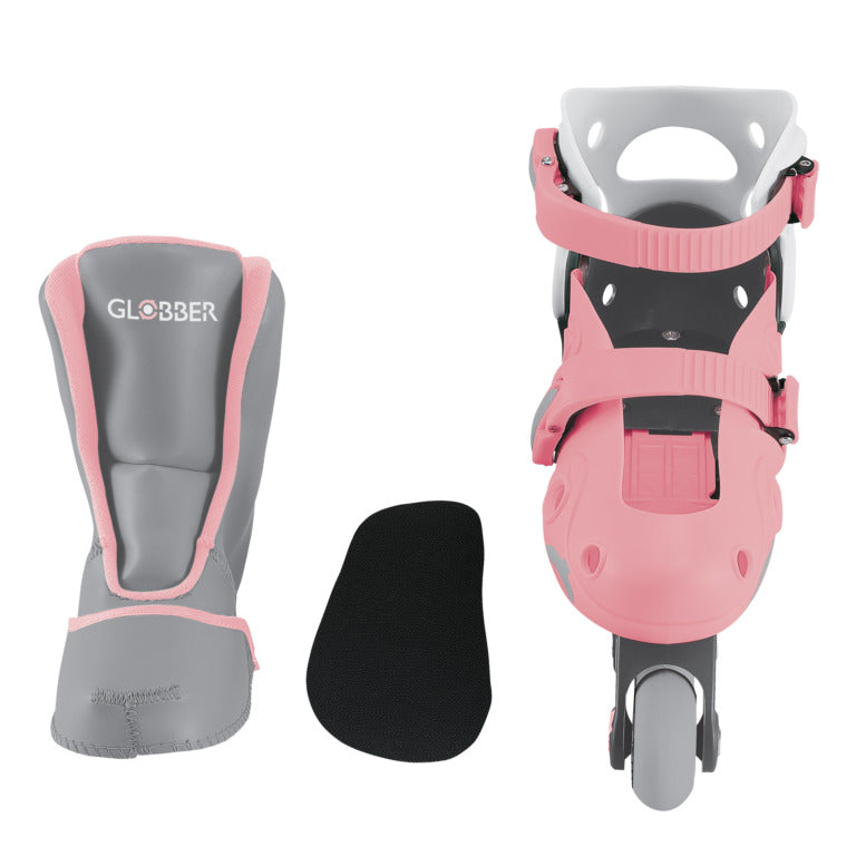 Globber 2 In 1 Learning Skates EU Size 29-32- Pastel Pink