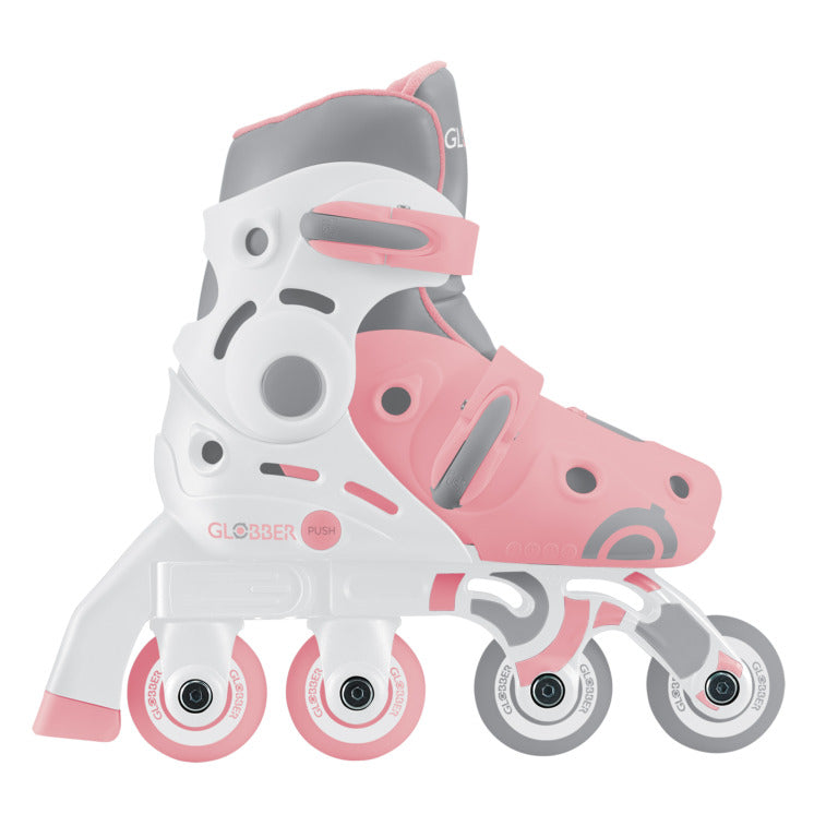 Globber 2 In 1 Learning Skates EU Size 29-32- Pastel Pink