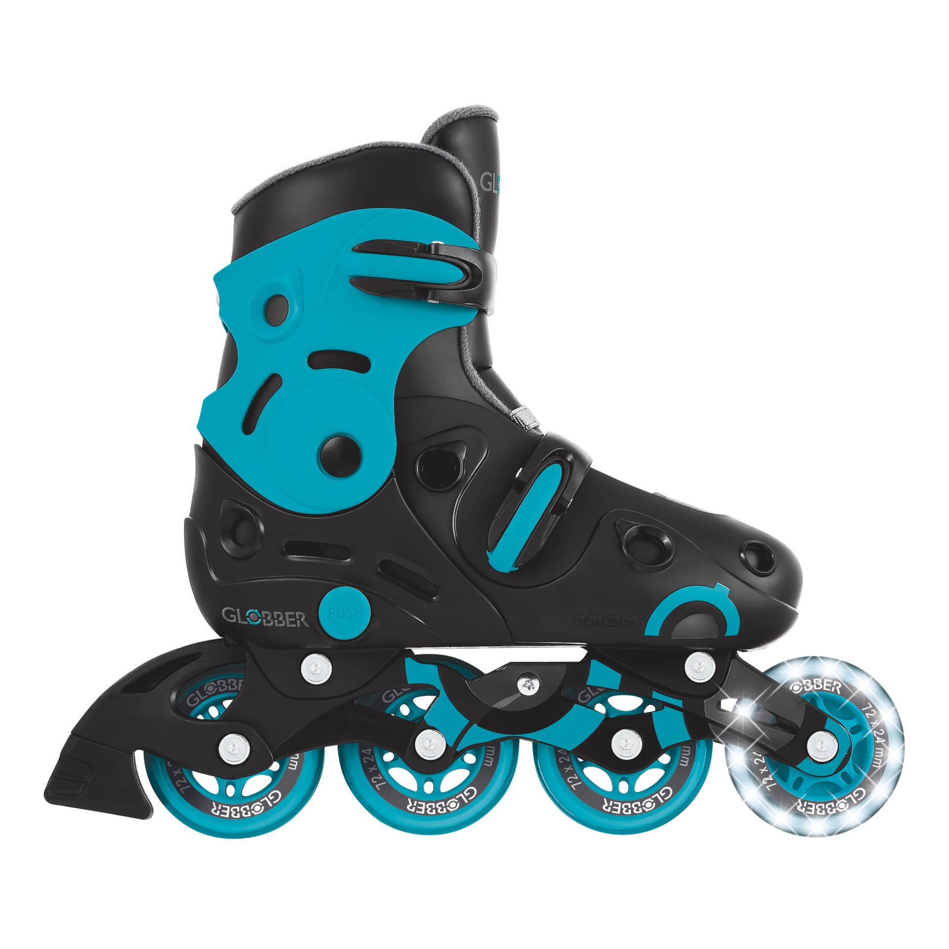 Globber Go Skates Light EU Size 34-37-Aqua