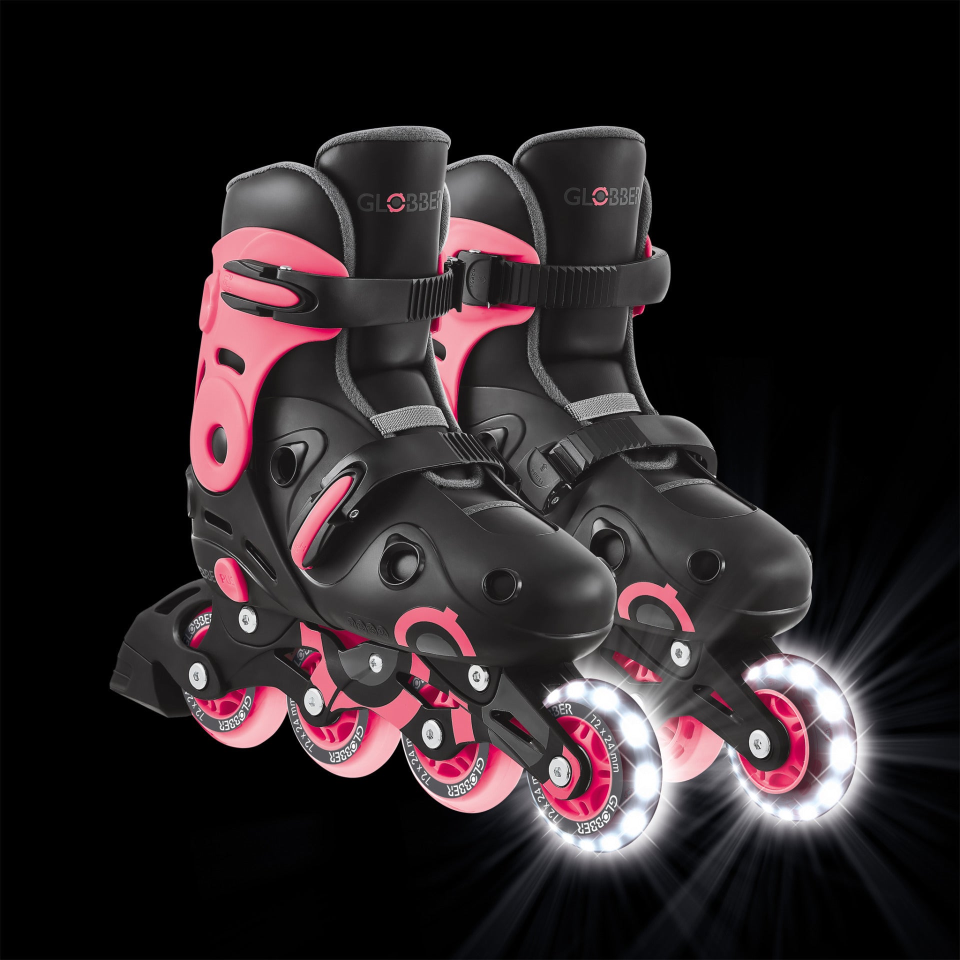 Globber Go Skates Light EU Size 34-37-Coral Pink