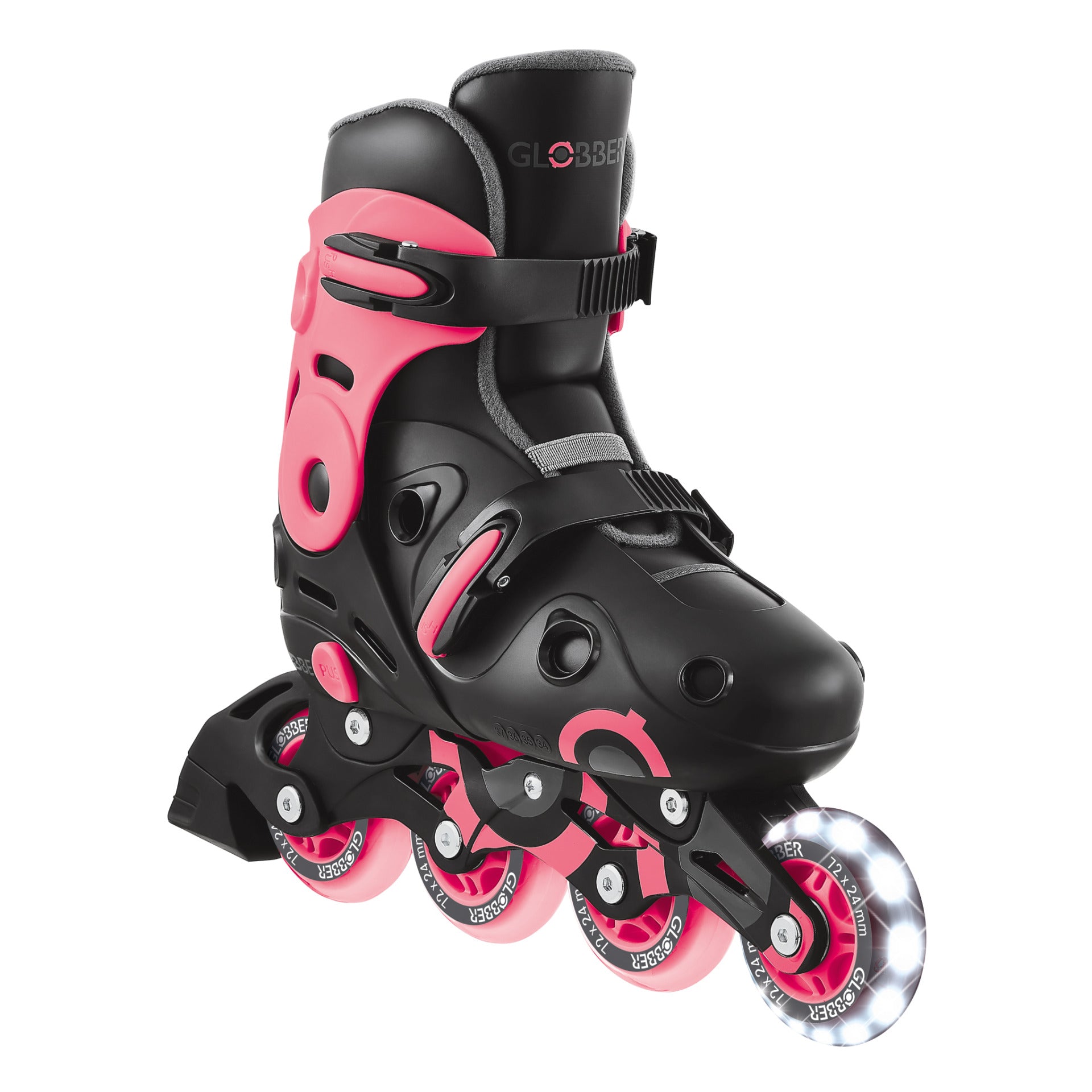 Globber Go Skates Light EU Size 34-37-Coral Pink