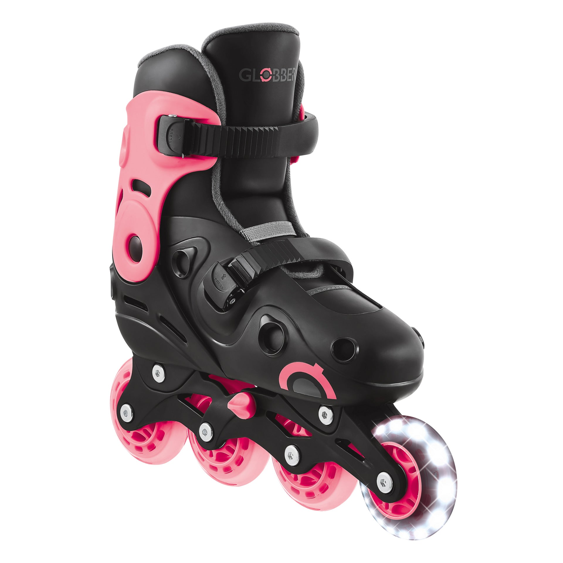 Globber Go Skates Light EU Size 34-37-Coral Pink