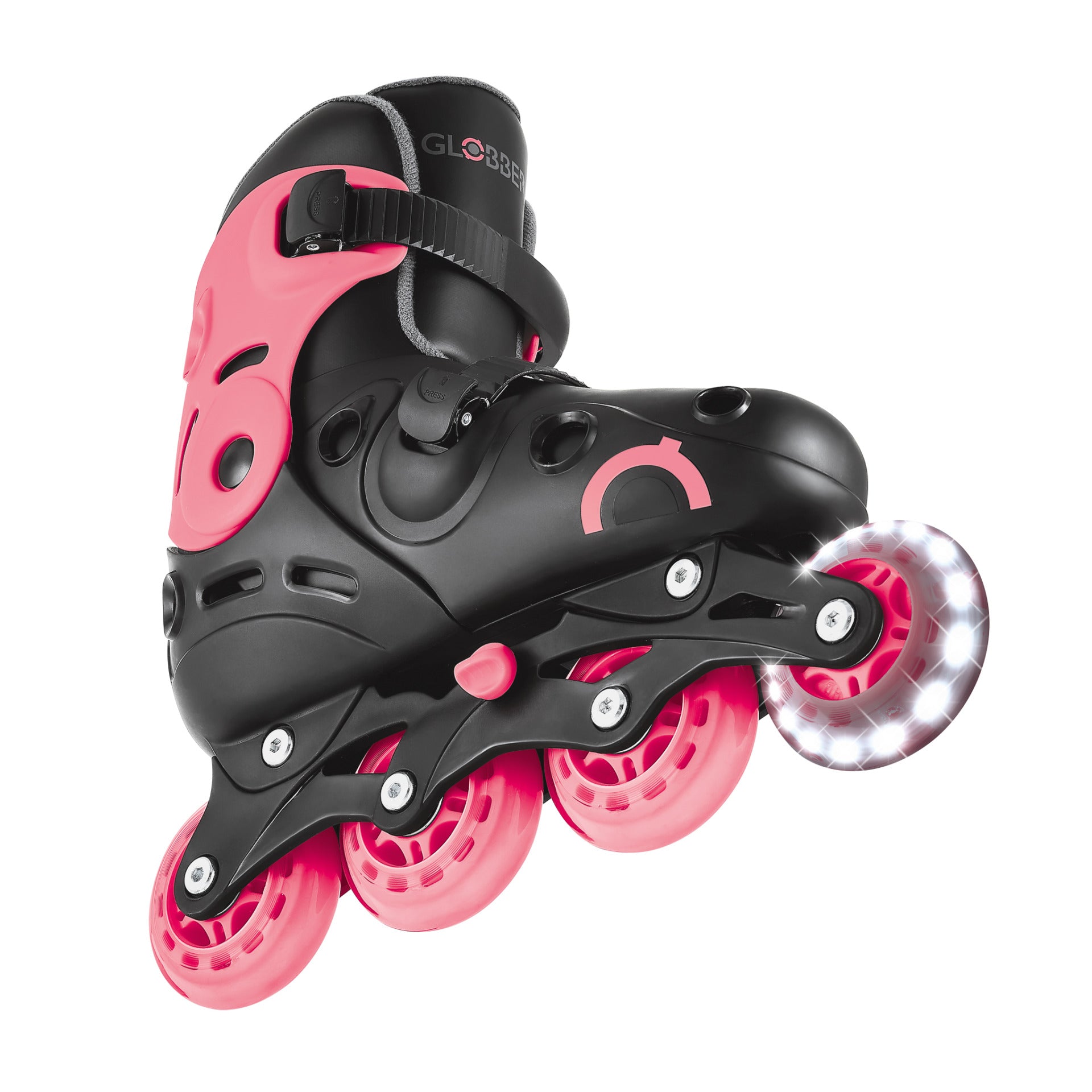 Globber Go Skates Light EU Size 34-37-Coral Pink