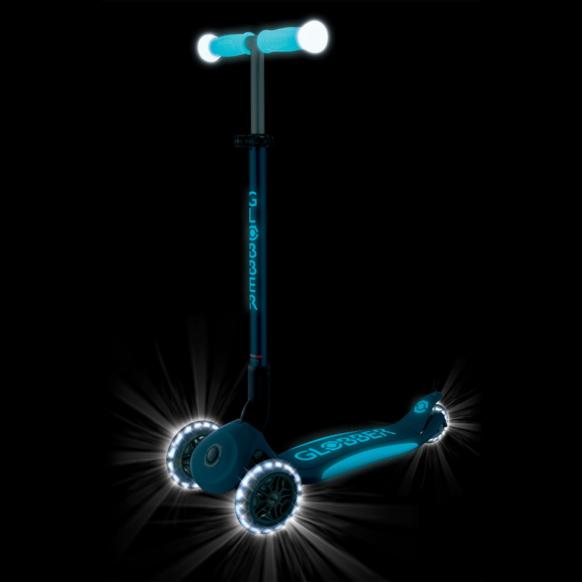 Globber Elite Glow Lights Scooter - Patrol Blue