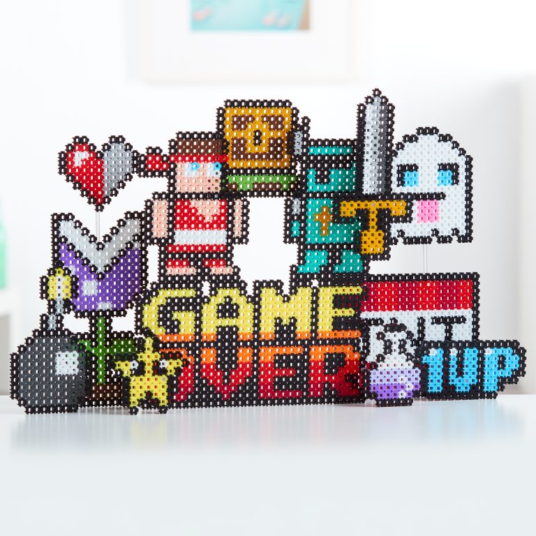 Gaming Theme Pixel Art Bricks