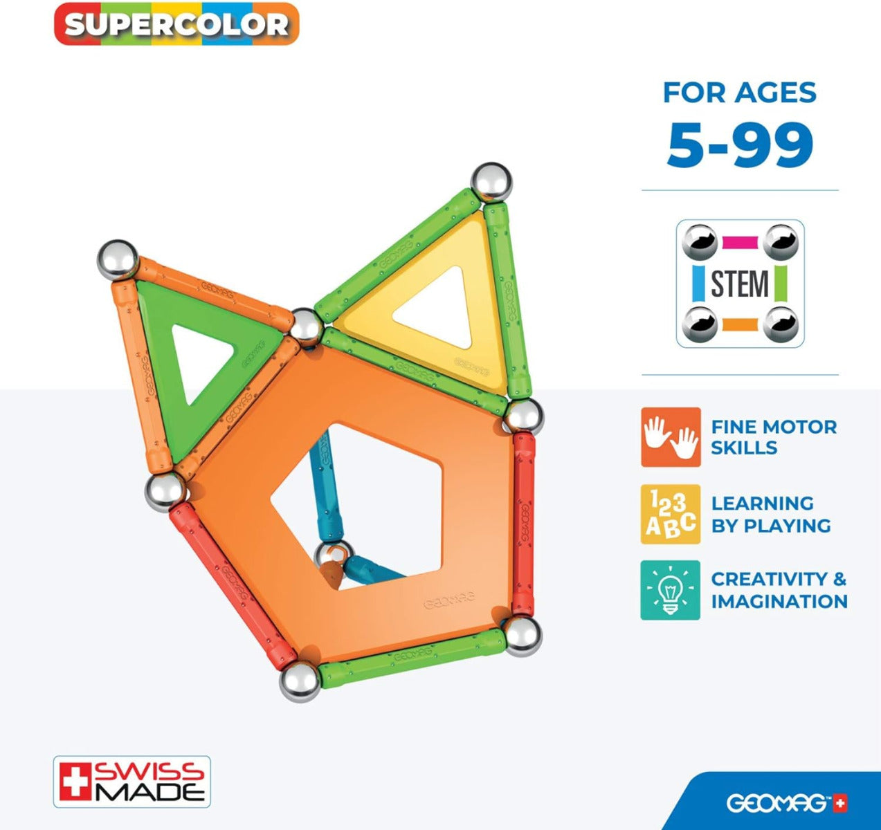 Geomag 52pc Supercolor Packaging Design
