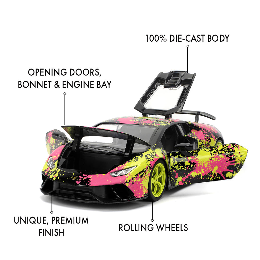 Graffiti Lamborghini Huracan diecast car