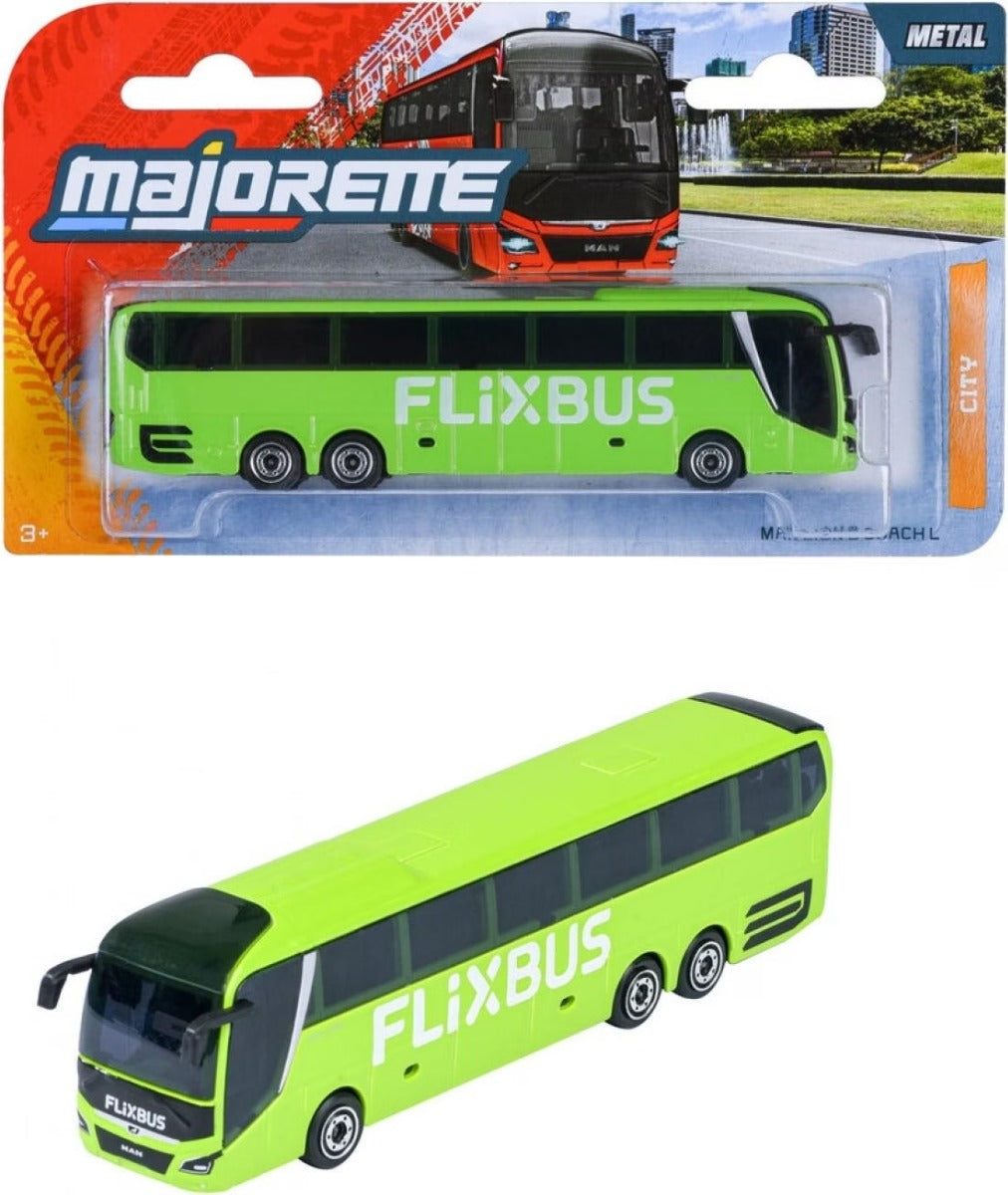 Green Flixbus diecast model coach