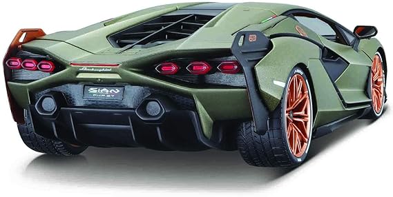 Green Lamborghini Sian model car back