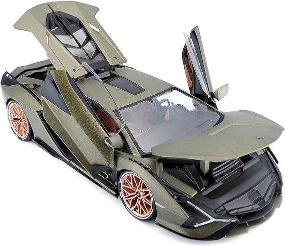 Green Lamborghini Sian model car open