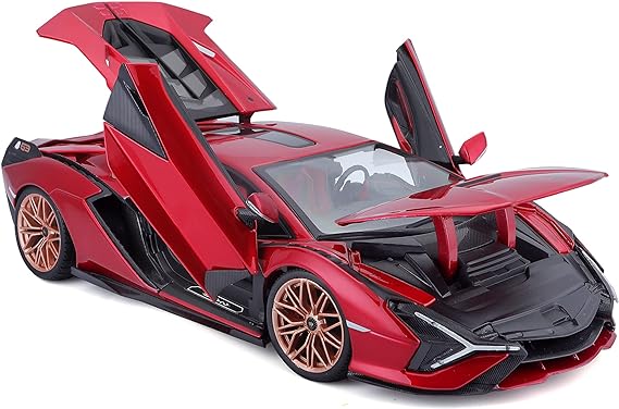 Green supercar model opening doors