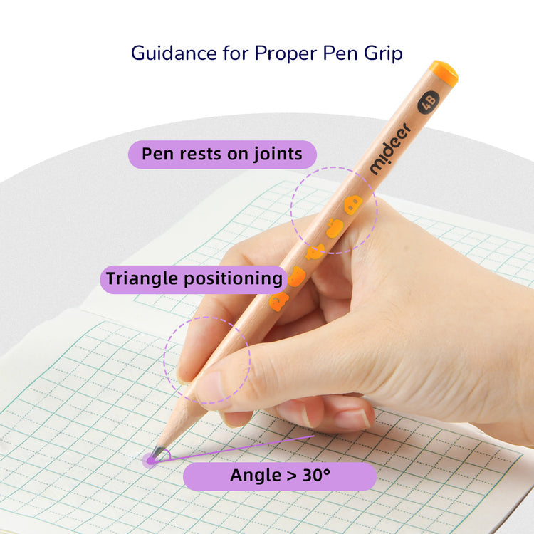 Guidance for proper pen grip