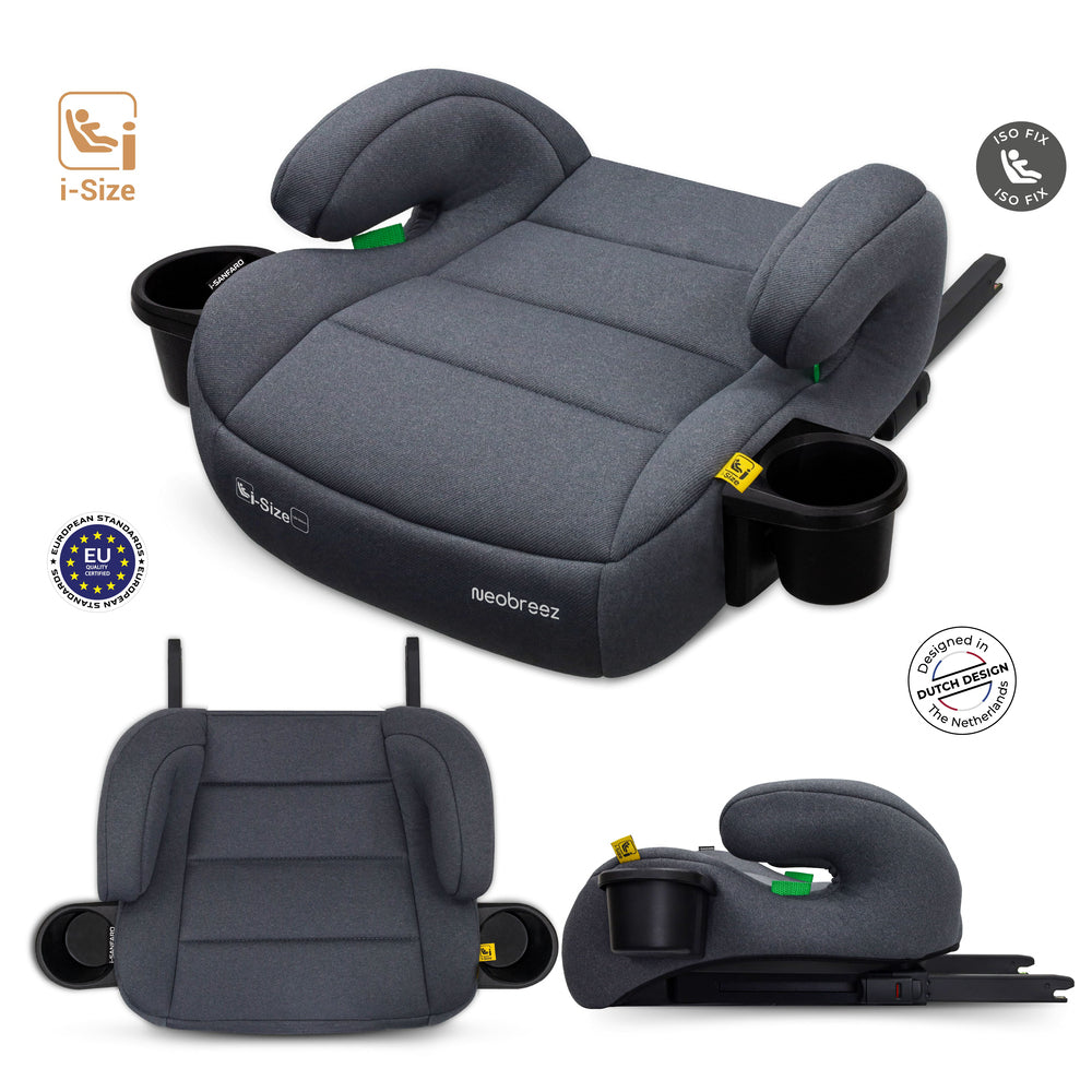 Neobreez I Sanfaro Isofix Backless Booster I Size Car Seat Grey