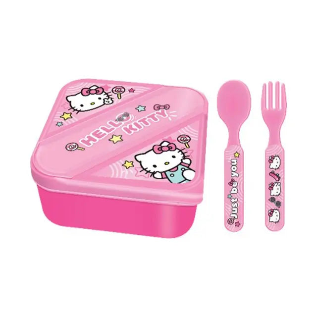 Hello Kitty Lunch Box with Cutlery
