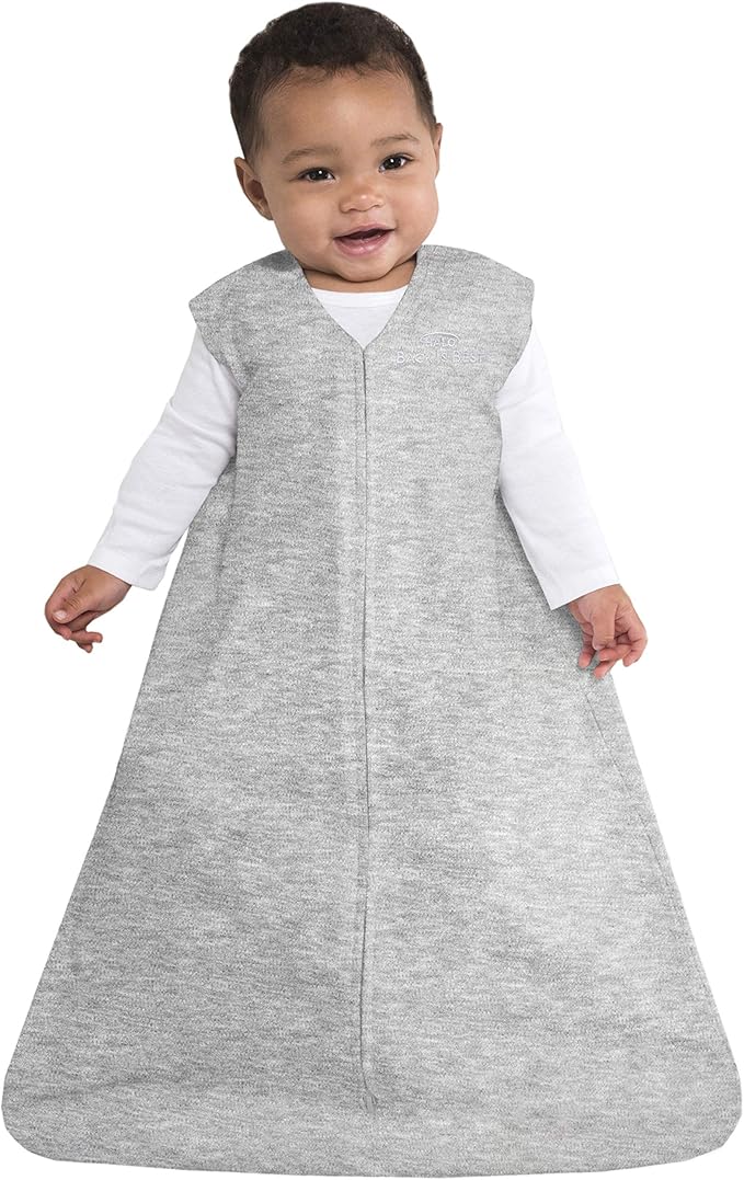 Halo SleepSack Sleep Bag 0.5 Tog 100% Cotton Heather Grey 6 to 18 months Halo Yallatoys