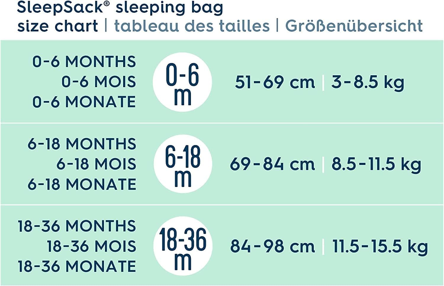 Halo Baby Sleeping Bag 0.5 Tog SleepSack 100% Cotton Jungle 0 to 6 months Halo Yallatoys