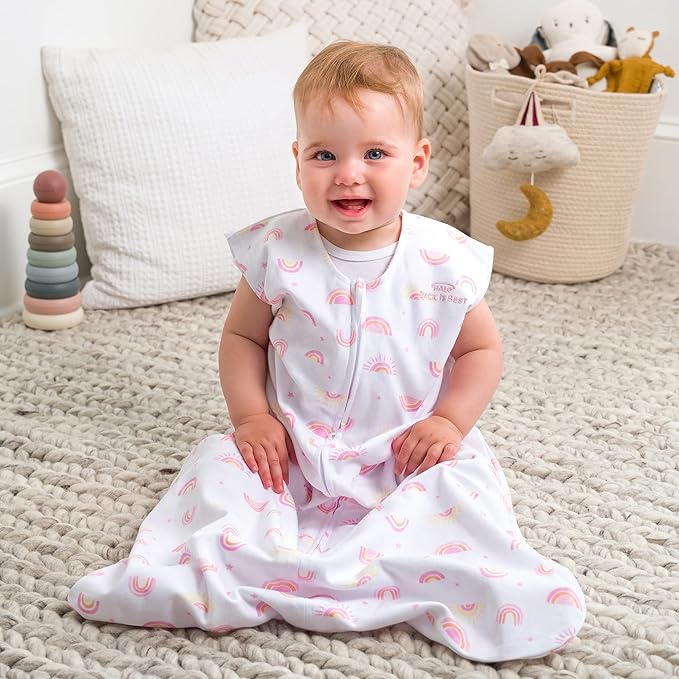 Halo Baby Sleeping Bag 0.5 Tog SleepSack 100% Cotton Sunshine Rainbows 6 to 18 months Halo Yallatoys