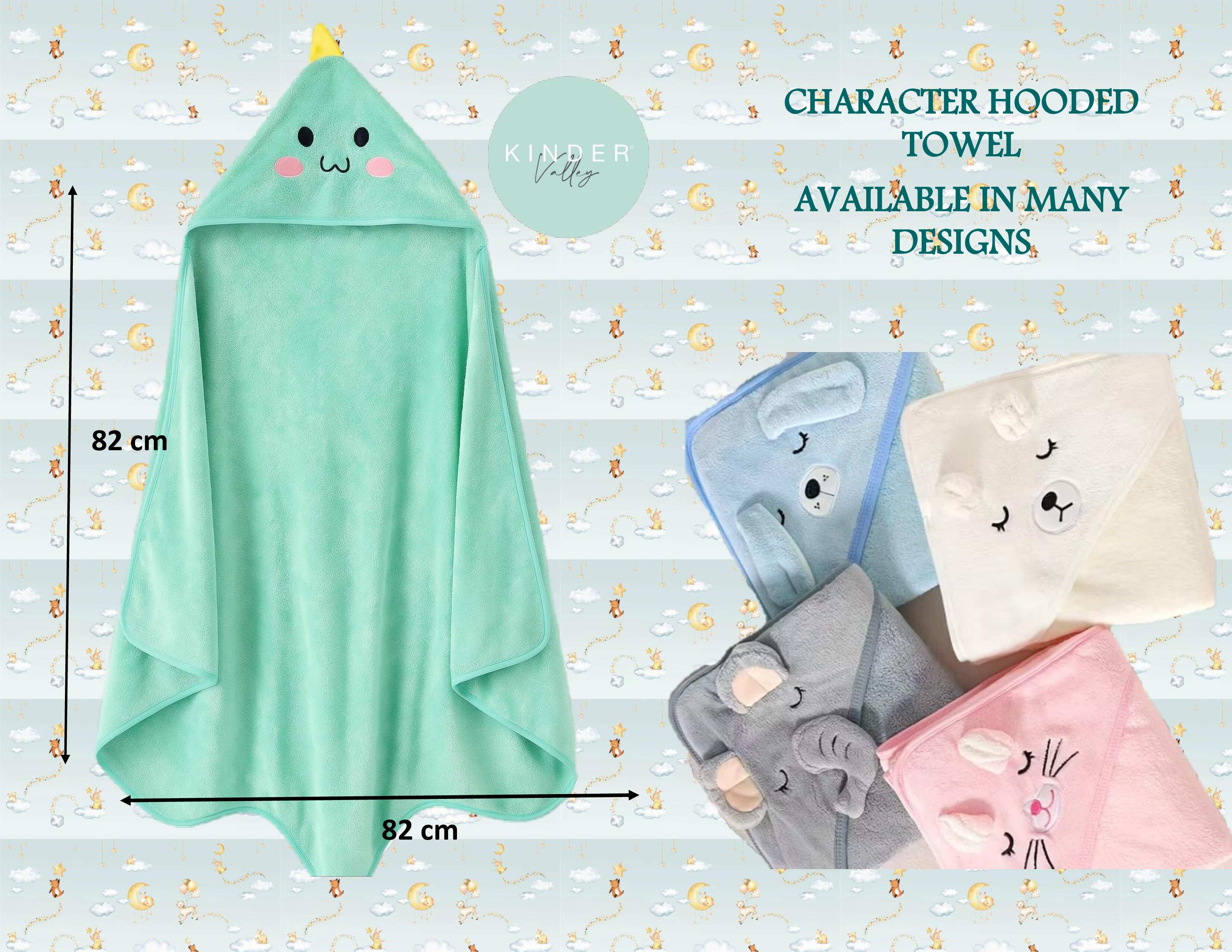 Kinder Valley White Bear Hooded Towel Kinder Valley Yallatoys