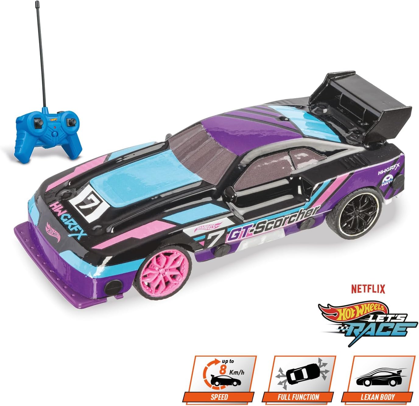 Hot Wheels GT Scorcher Model 1:24 Scale Remote Control Car Hotwheels Yallatoys
