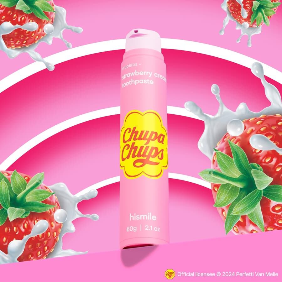 Hismile Chupa Chups Strawberry Cream Toothpaste 60g