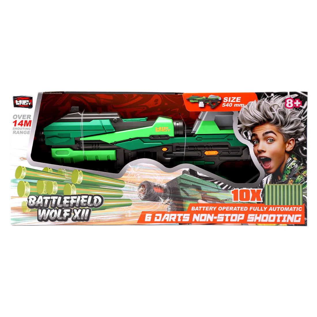 Hip Shot Battery Operated Strong Ice XIV B with 10 Darts Hip Shot Yallatoys