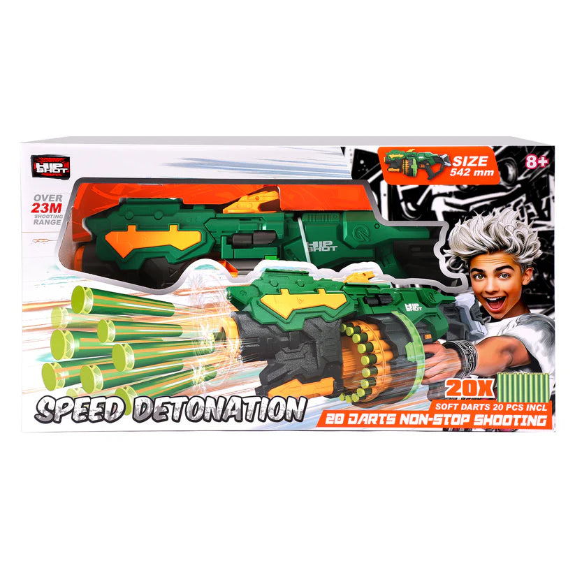 Hip Shot Battery Operated Speed Detonation with 20 Darts Hip Shot Yallatoys