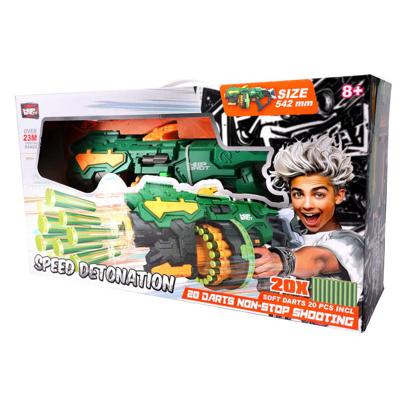 Hip Shot Battery Operated Speed Detonation with 20 Darts Hip Shot Yallatoys