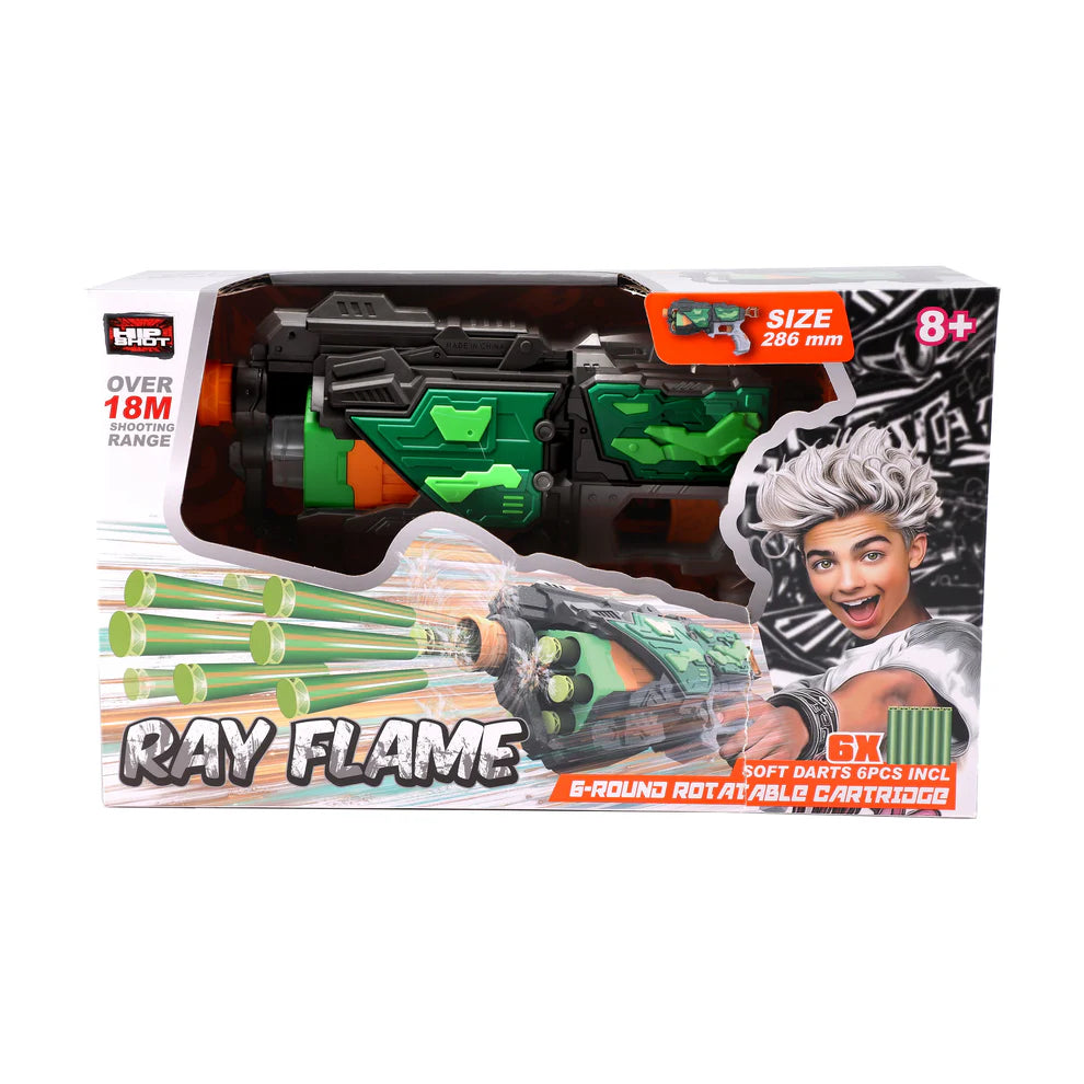 Hip Shot Ray Flame Blaster with 6 Darts Hip Shot Yallatoys