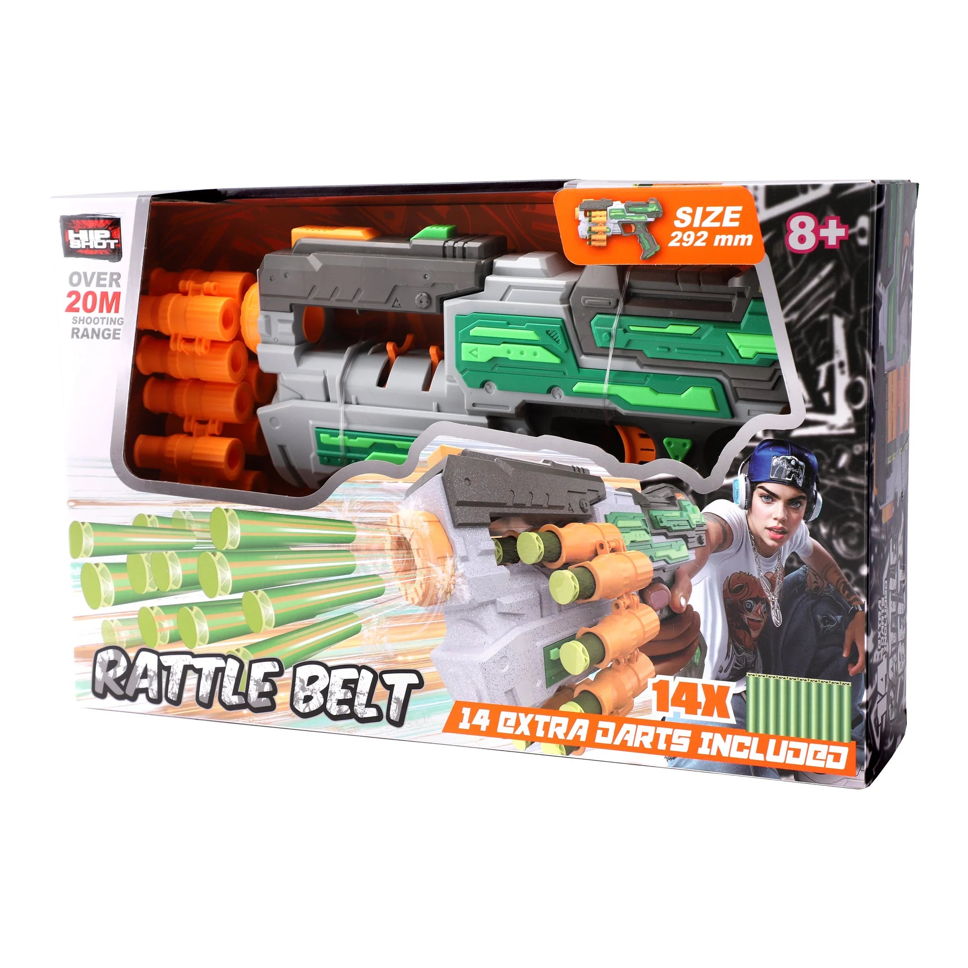 Hip Shot Rattle Belt Blaster with 14 Darts Hip Shot Yallatoys