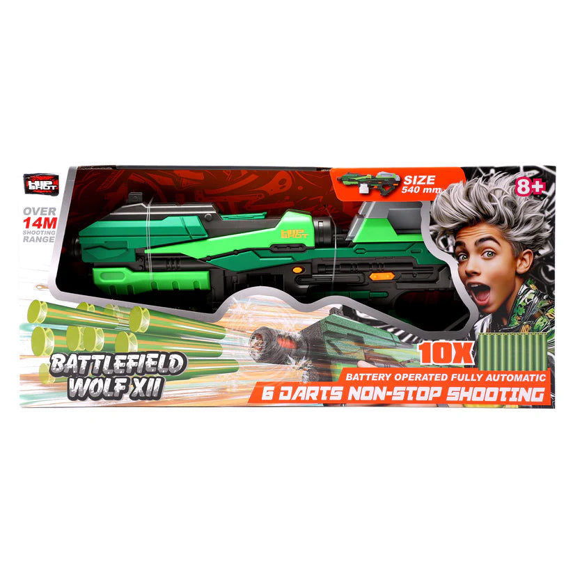 Hip Shot Battery Operated Battlefield Wolf XII with 10 Darts Hip Shot Yallatoys