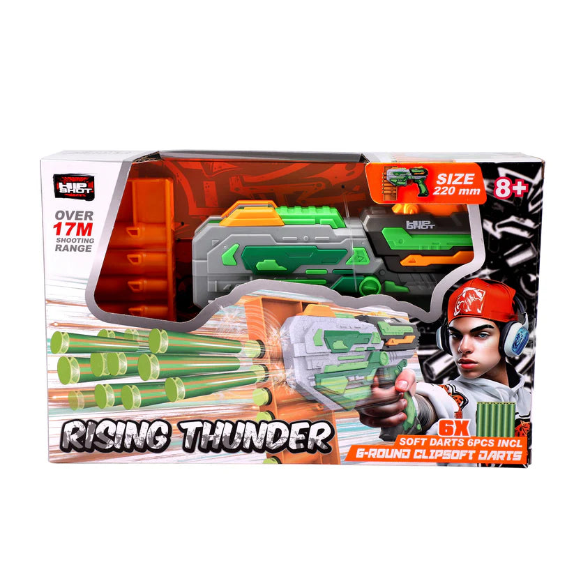Hip Shot Rising Thunder Blaster with 6 Darts Hip Shot Yallatoys
