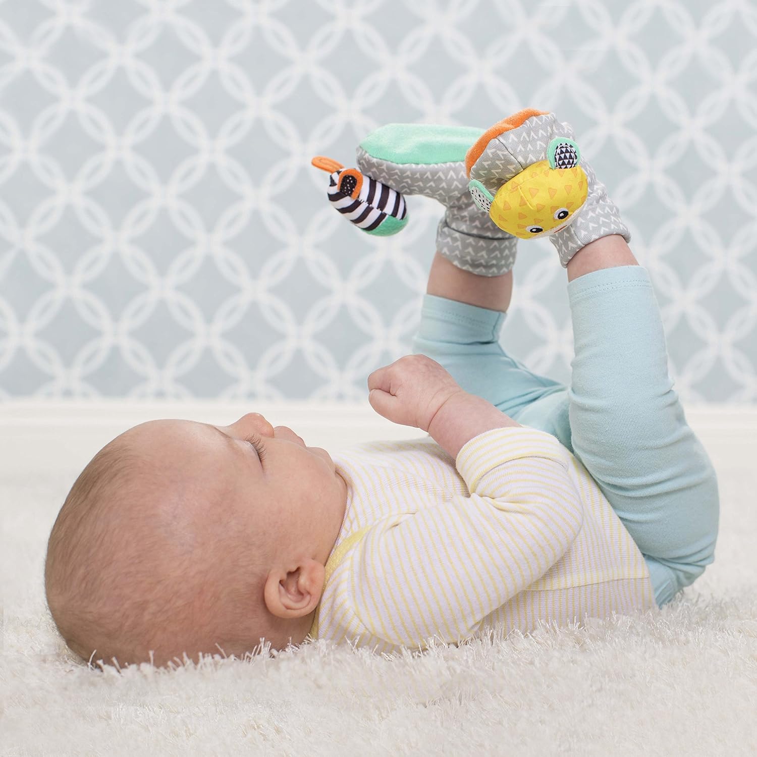 Infantino Foot Rattles Zebra/Tiger Infantino Yallatoys