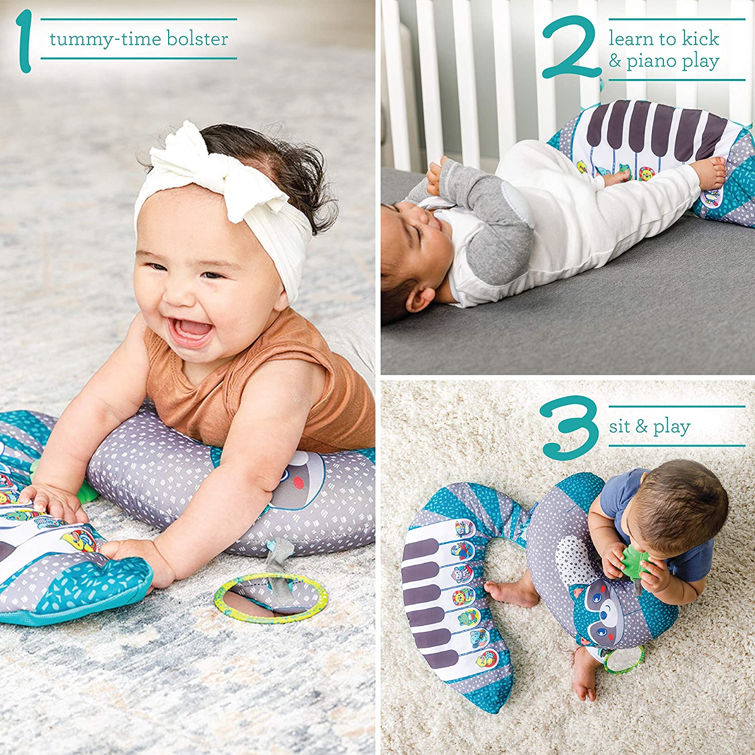 Infantino Grow With Me 3 In1 Tummy Time Piano Infantino Yallatoys