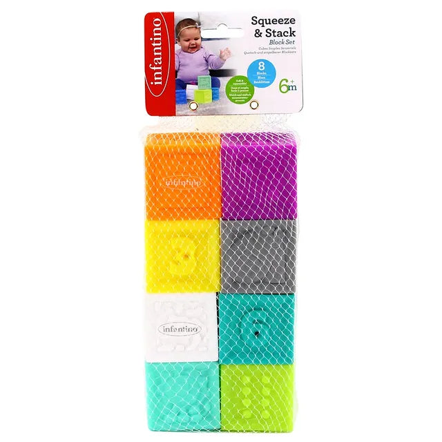 Infantino Squeeze and Stack Block Set 8pcs Pack