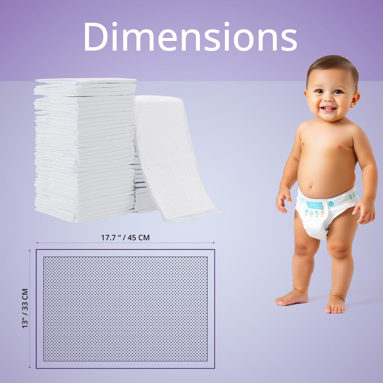 VidaMom Disposable Diaper Changing Mats Pack of 100 pcs White VidaMom Yallatoys