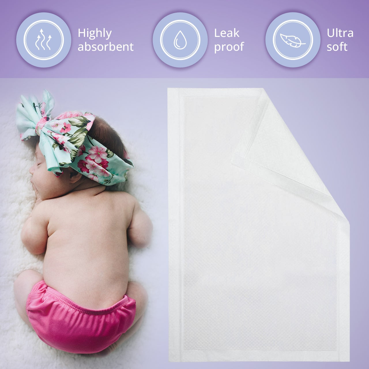 VidaMom Disposable Diaper Changing Mats Pack of 100 pcs White VidaMom Yallatoys