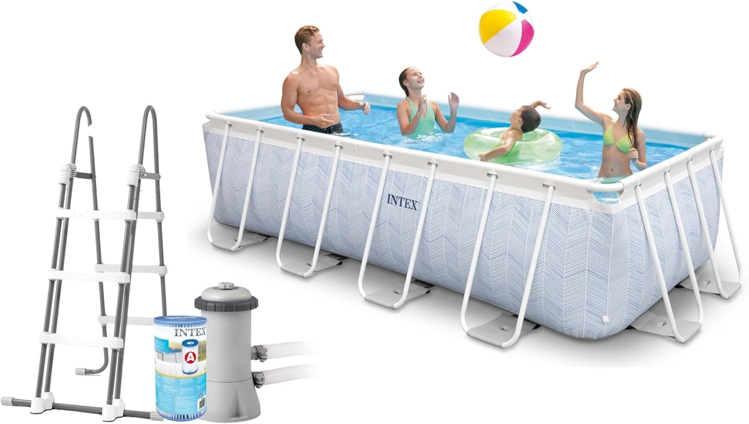 Intex Chevron Prism Frame Rectangular Pool Set