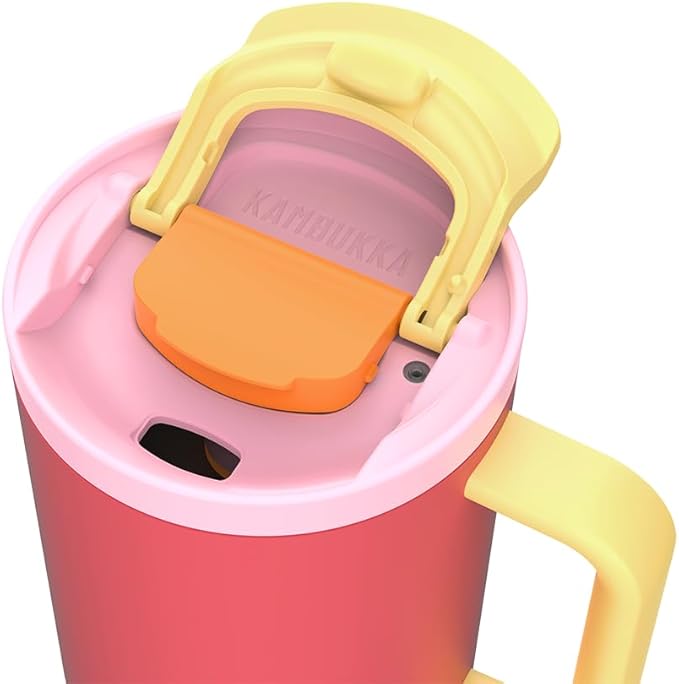 Insulated Rio Tumbler Pink Papaya Straw