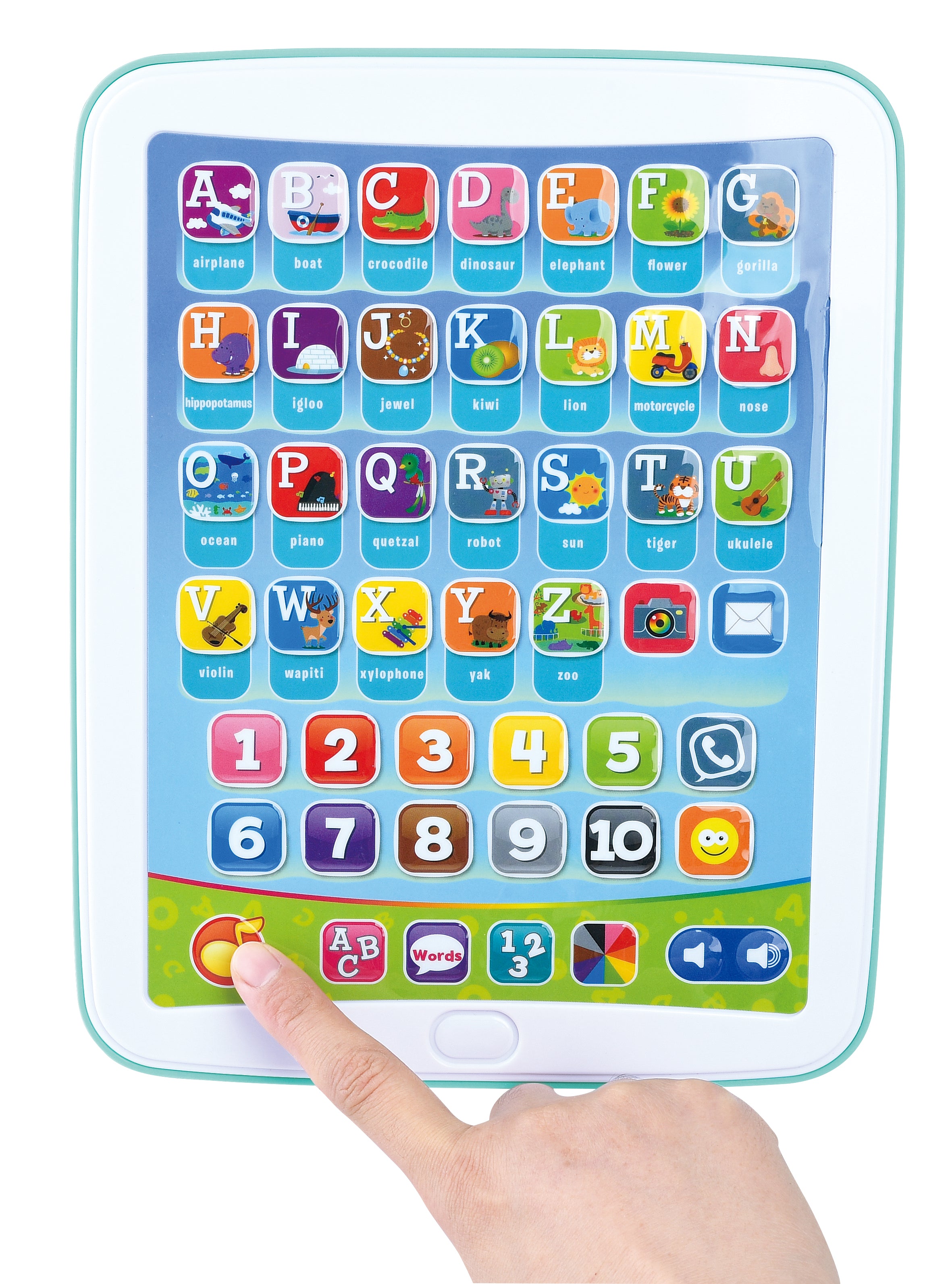 Interactive Battery Operated Educational Tablet Front View