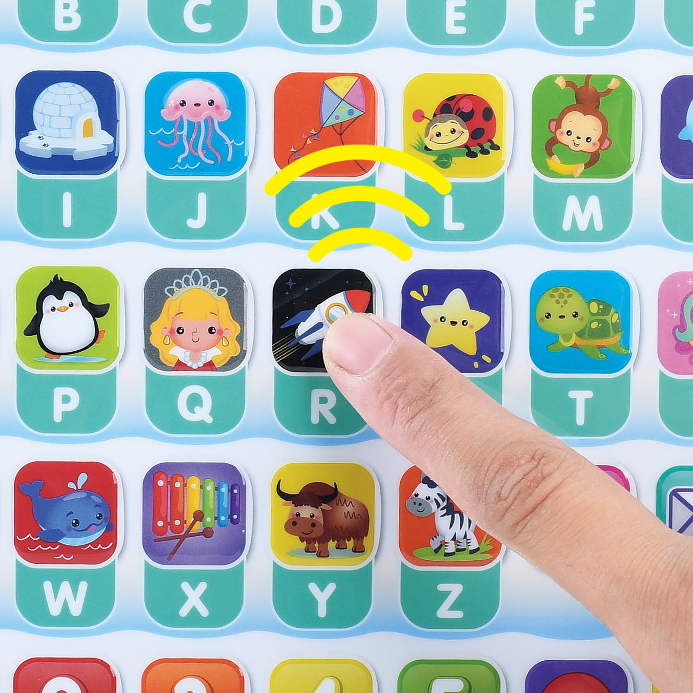 Interactive Battery Operated Learning Tablet Front View