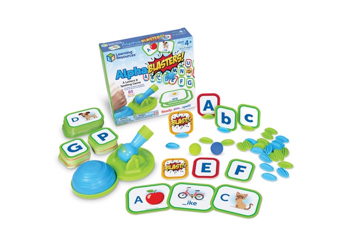 Interactive Letter Blaster and Target Set Front View