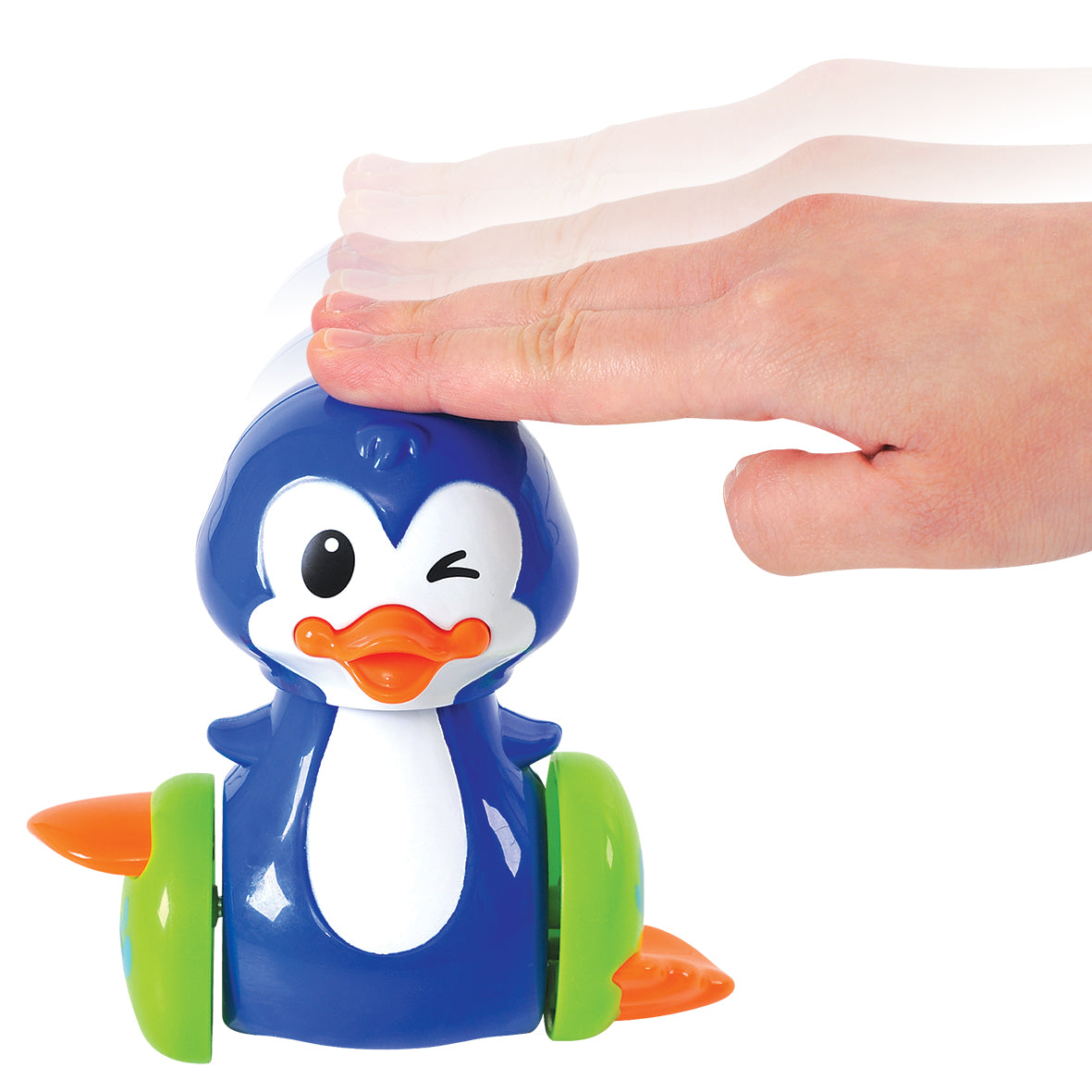Interactive Push and Go Penguin Toy Layout