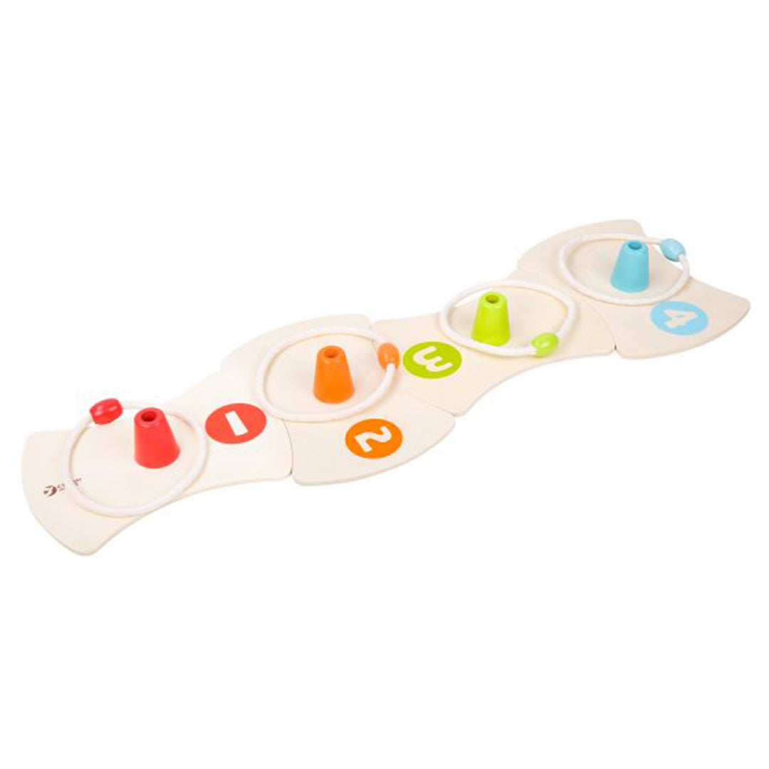 Interactive Wooden Ring Toss Layout