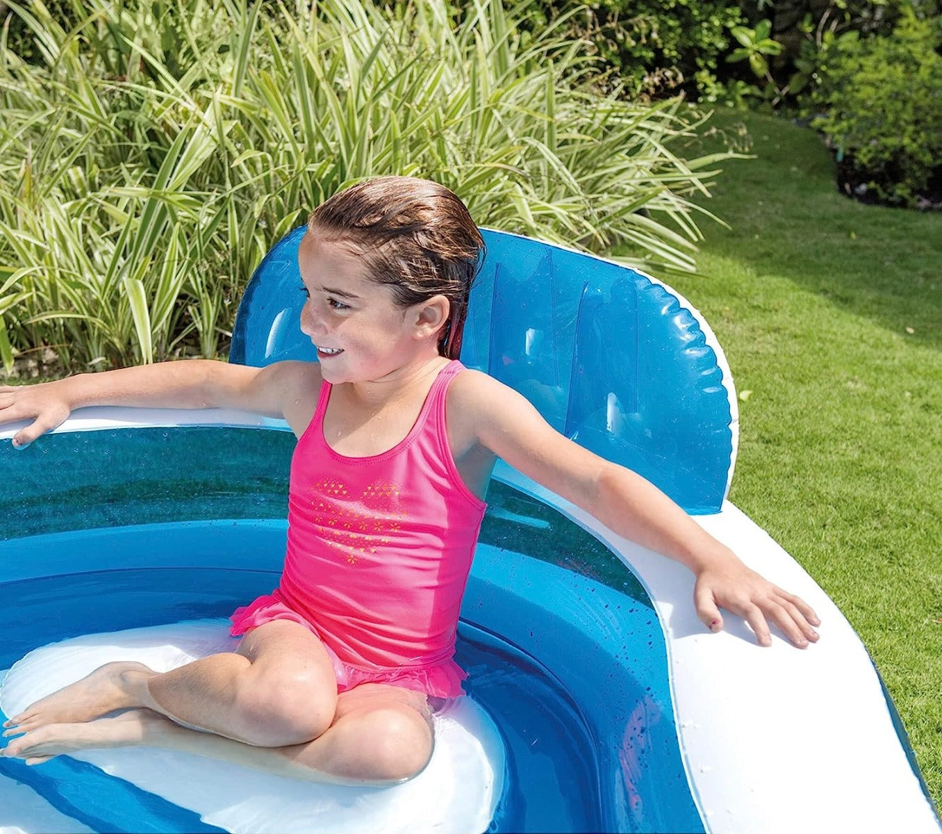 Intex large inflatable pool with seats
