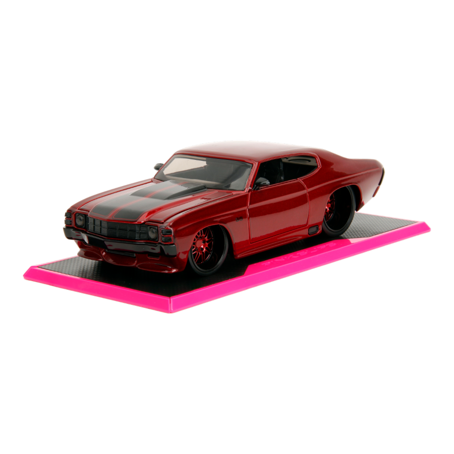 Jada Pink Slips 1971 Chevrolet Chevelle 1:24 Dark Red Metallic Car Jada Yallatoys
