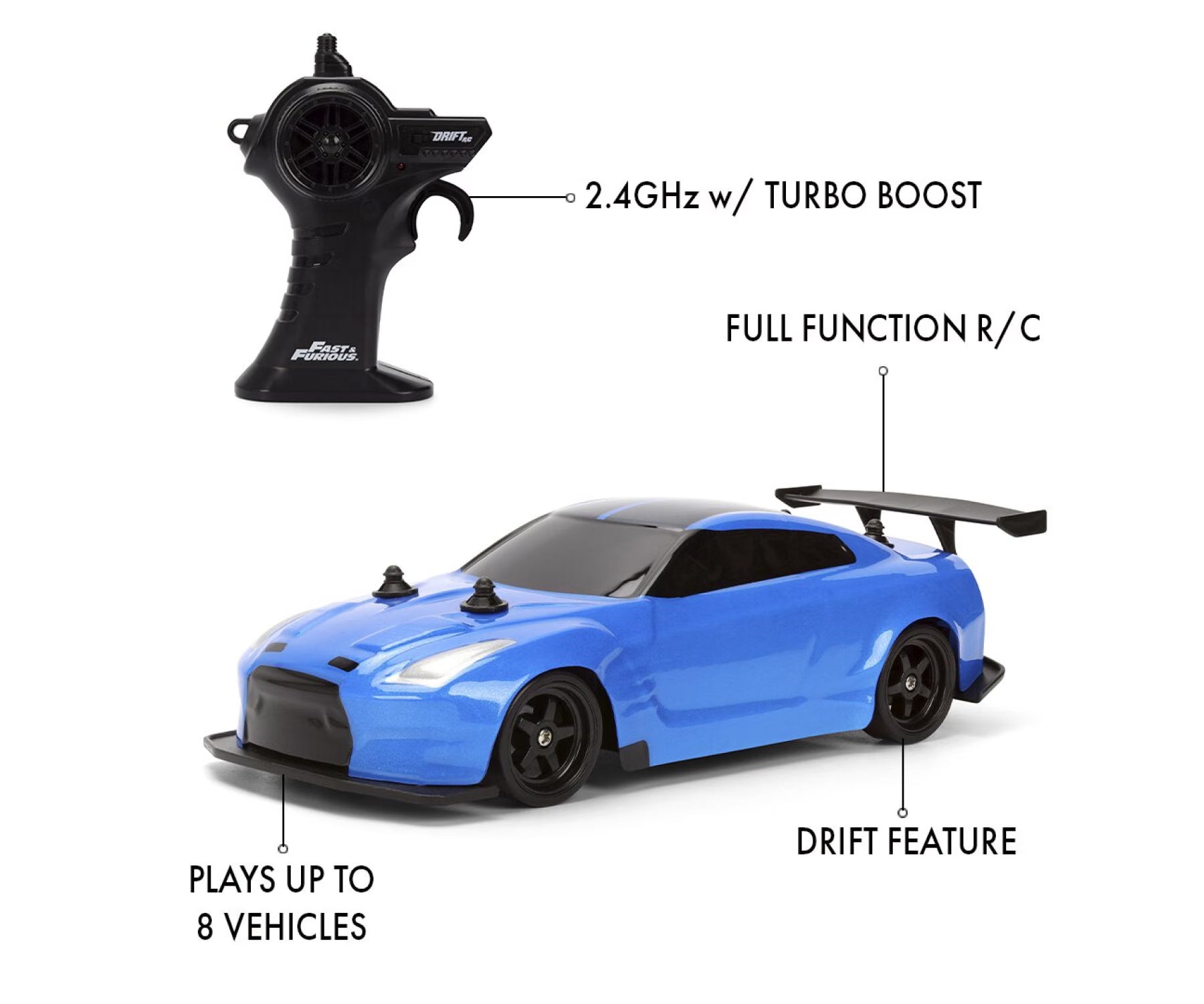 Jada Fast & Furious RC Drift 2009 Nissan 1:24 Scale