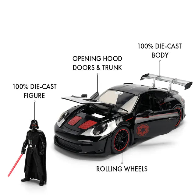 Jada Star Wars Darth Vader & Porsche 911 GT3 RS Die-Cast Car