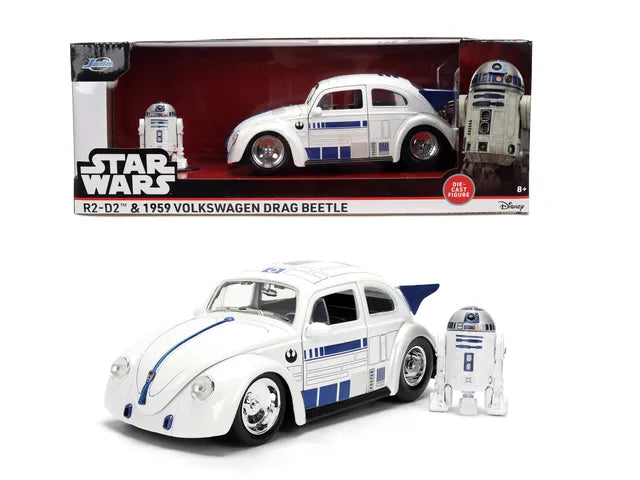 Jada Star Wars R2-D2 and 1959 Volkswagen Drag Beetle Die-Cast Playset