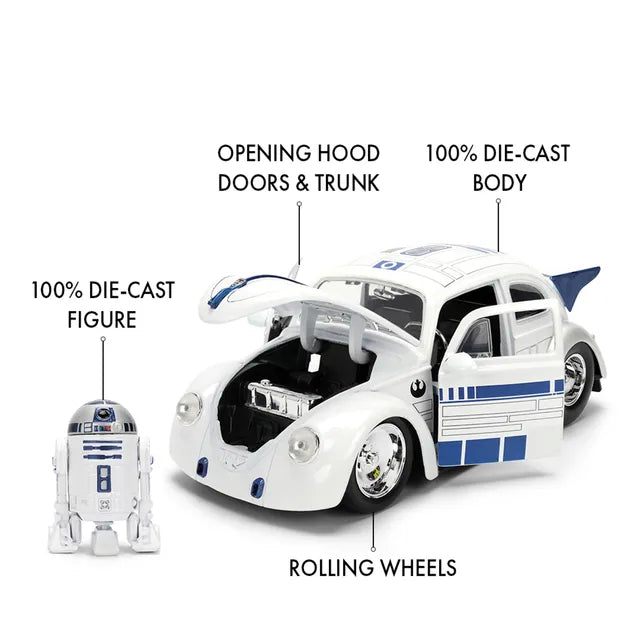 Jada Star Wars R2-D2 and 1959 Volkswagen Drag Beetle Die-Cast Playset